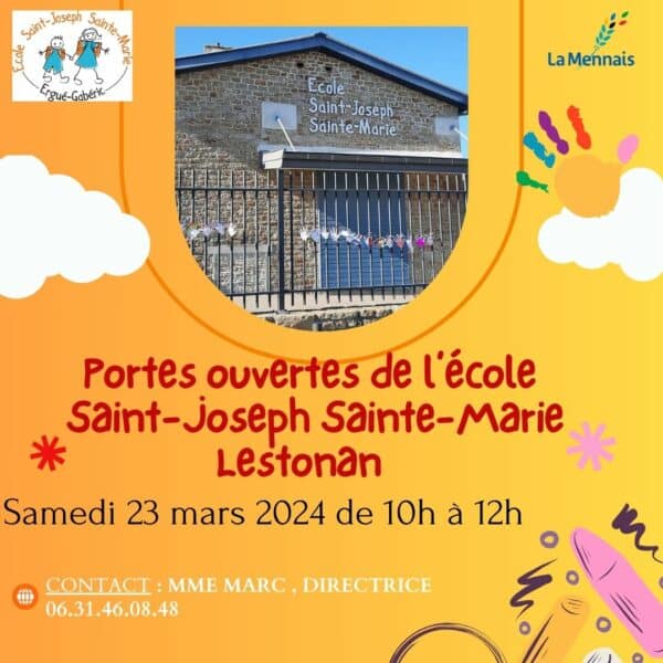Porte ouverte Ecole Saint Joseph-Sainte Marie  – Ergue Gaberic