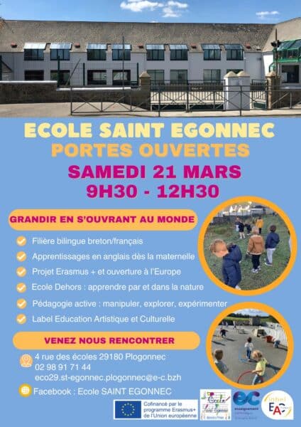 Portes ouvertes – Ecole Saint Egonnec – PLOGONNEC