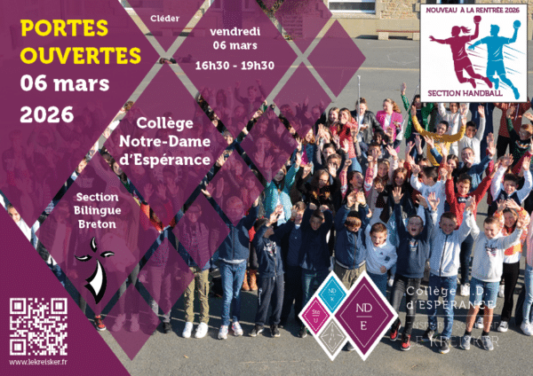 Portes ouvertes –  Collège Notre Dame d&rsquo;Espérance – Cléder